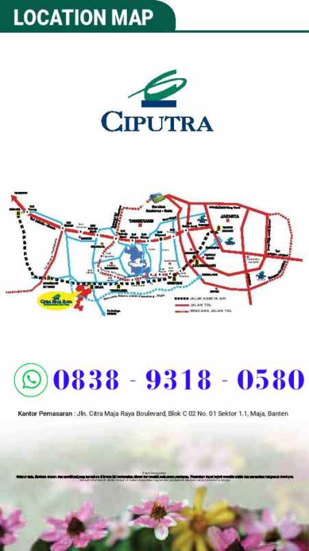 rumah 3 kamar tidur dekat stasiun citra maja raya