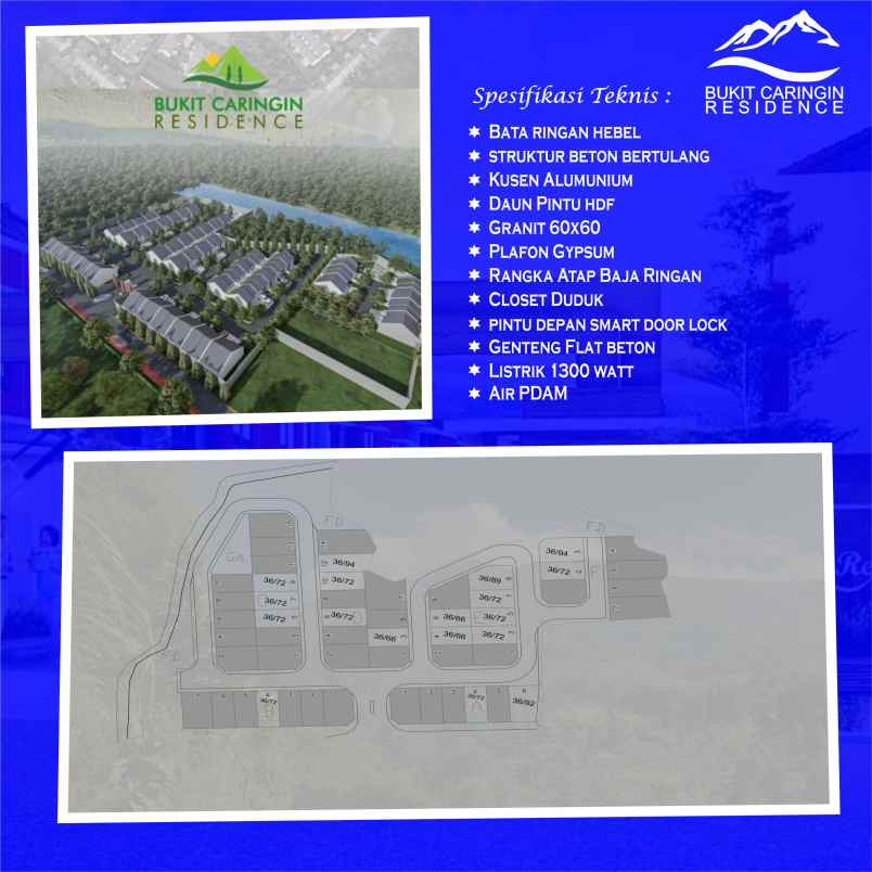 rumah dp 0 dan 5 menit tol caringin bogor