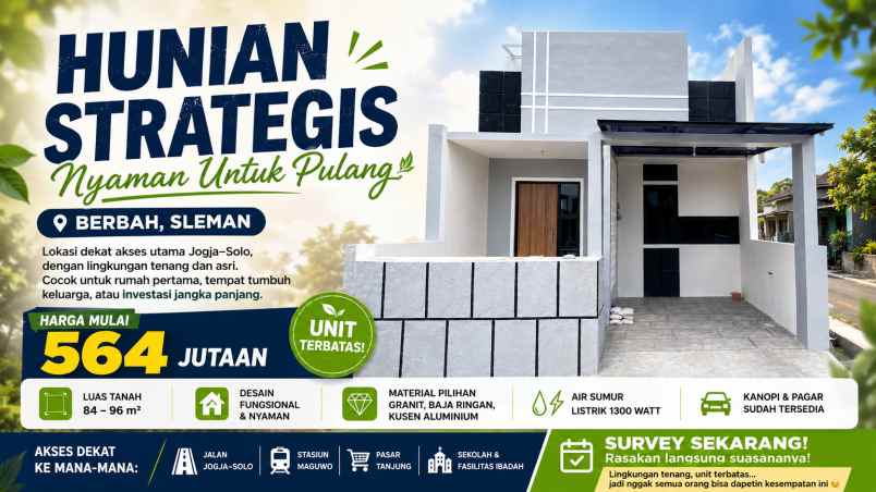 rumah elegan di sleman harga masih bersahabat