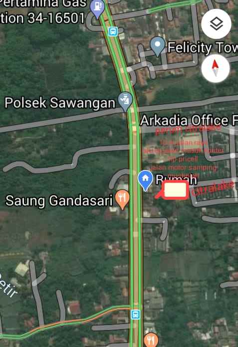 rumah jln raya parung ciputat