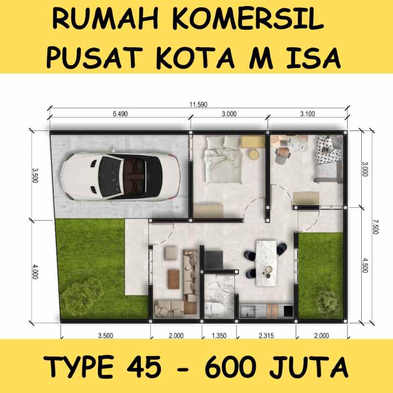 rumah komersil area bambang utoyo