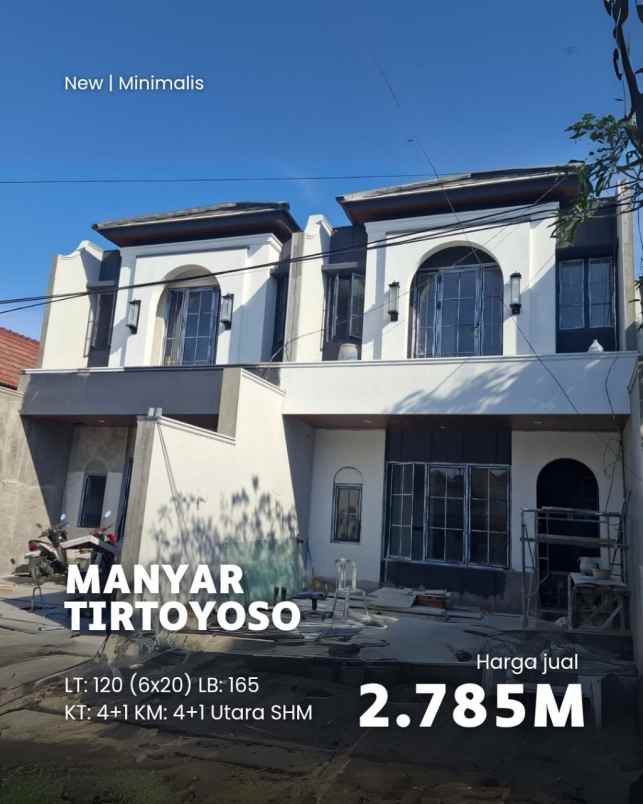 rumah manyar tirtoyoso new row jalan 8 meter