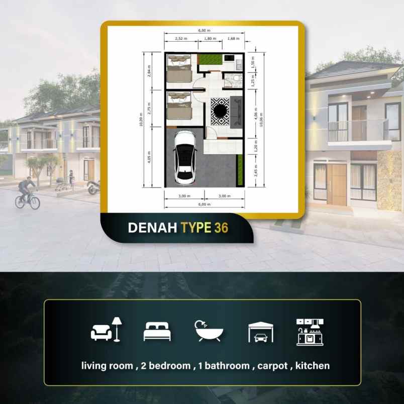 rumah minimalis dijalan utama area tapos depok