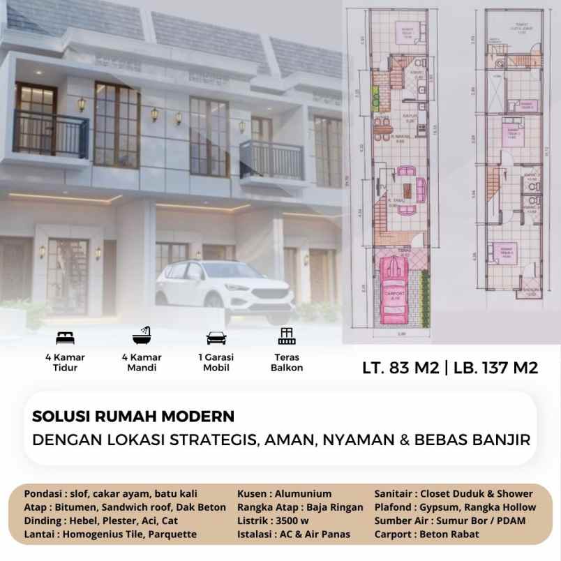 rumah on progres di klender duren sawit jakarta timur