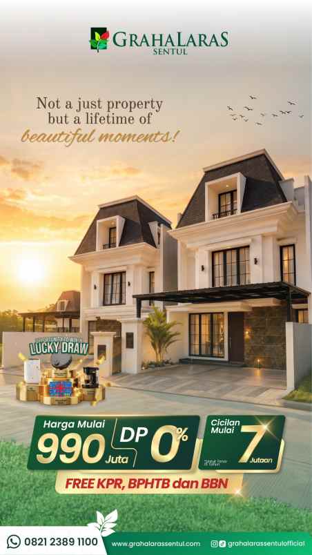 rumah siap huni disentul free biaya shm