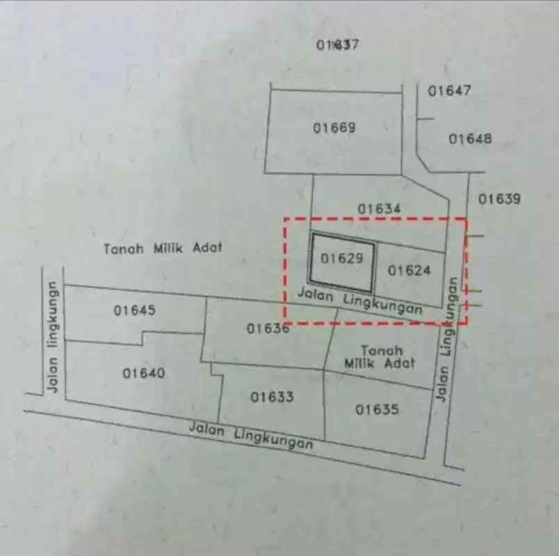 tanah murah hook di angsoka kasemen dekat jalan raya