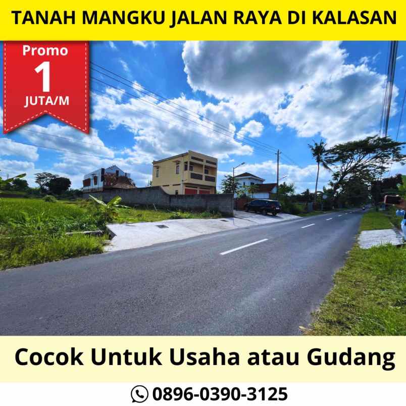 tanah murah mangku jalan raya di kalasan