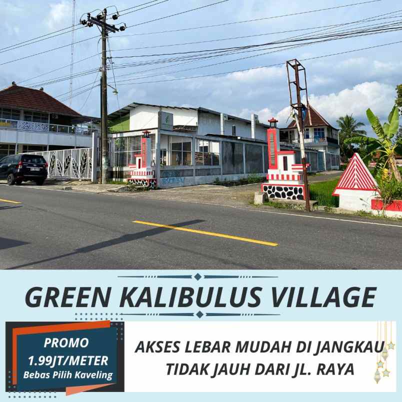 tanah pekarangan 200 meter dari jl raya pakem kalasan