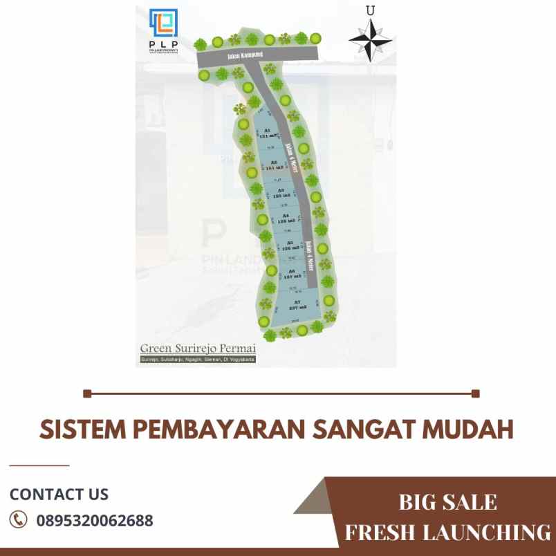 tanah pekarangan murah strategis di timur jakal km 10