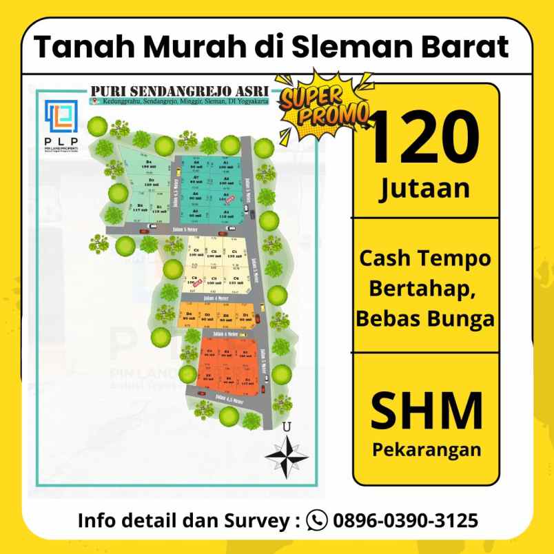 tanah shm pekarangan murah di minggir sleman barat