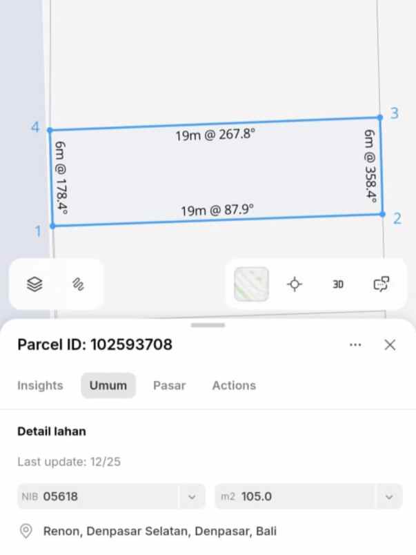 dijual 1 are jl sanghyang gg indra buduk mengwi