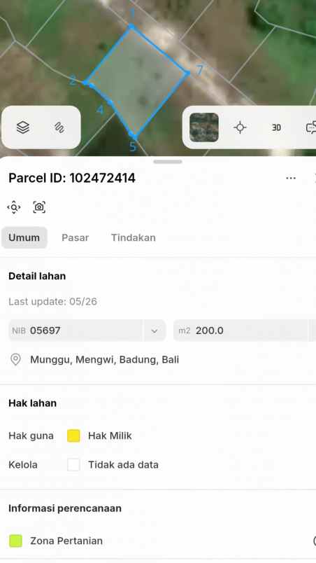 dijual 2 are jl gandamayu pemaron munggu mengwi badung