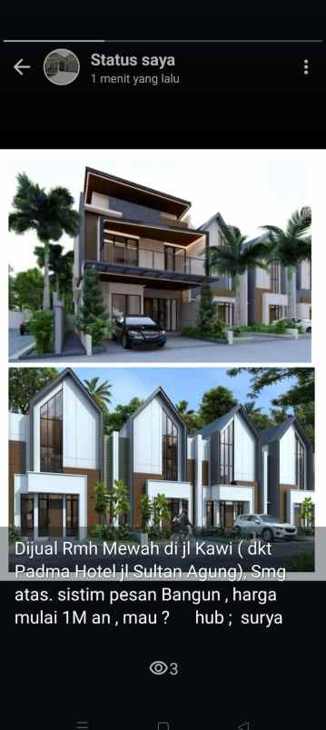 dijual capital house rumah mewah di jl kawi semarang