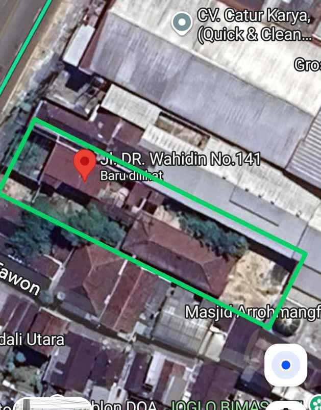 dijual gudang di lawang malang