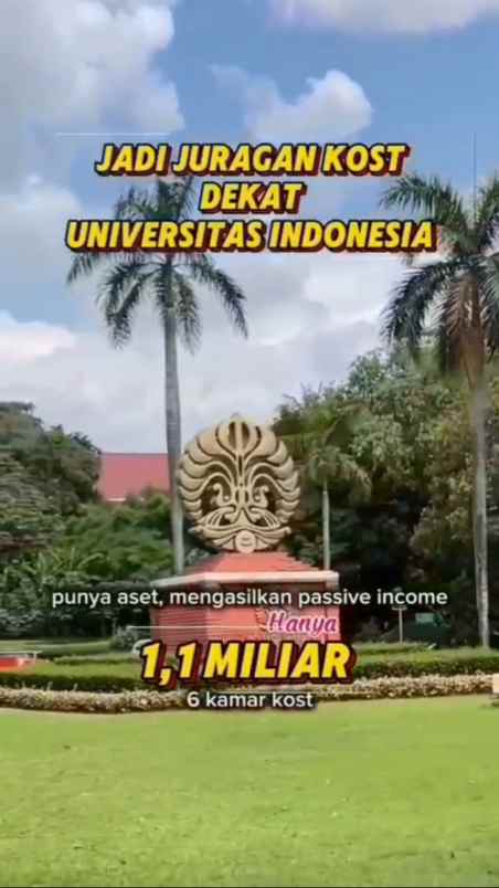 dijual kost pondok cina beji