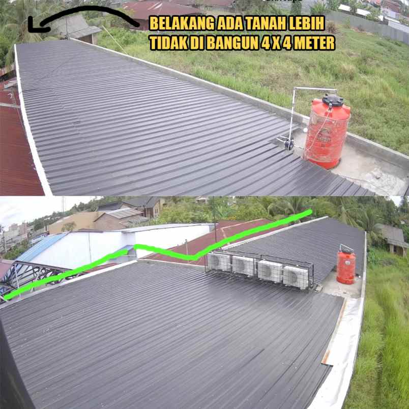 dijual ruko gudang kantor jalan besar hamparan perak