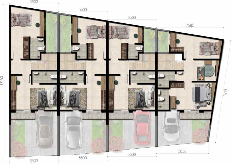 dijual rumah american clasic dekat stasiun depok baru