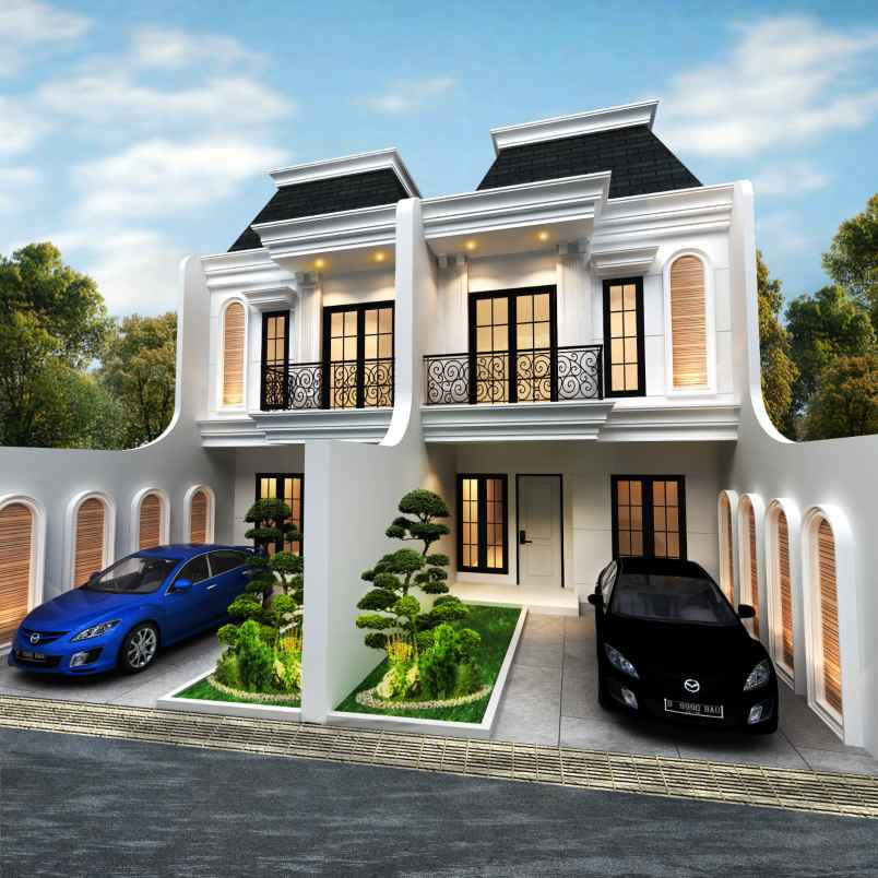 dijual rumah american clasic dekat stasiun depok baru