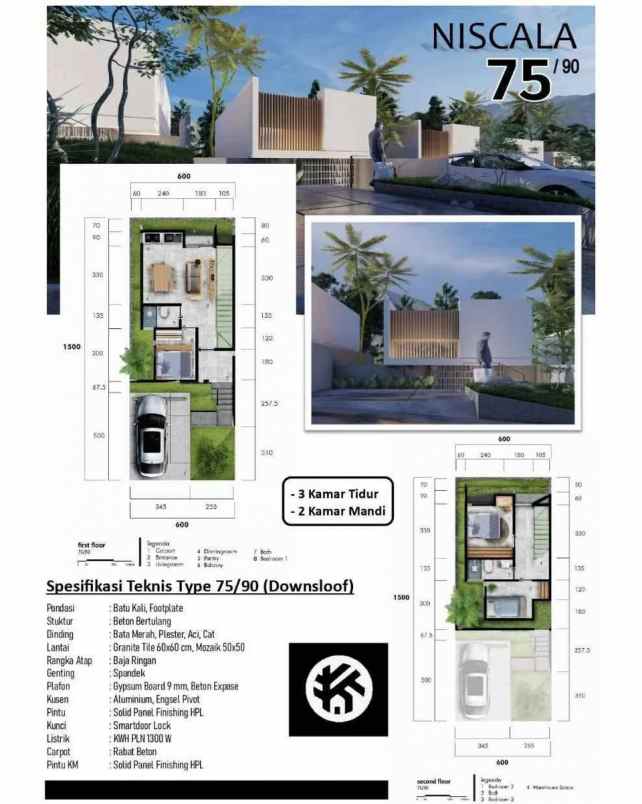 dijual rumah baru 5 menit ke alun alun kota cimahi