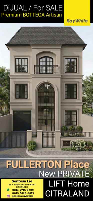 dijual rumah jalan fullerton place