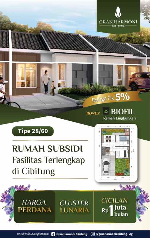 dijual rumah jalan raya sarimukti cbl