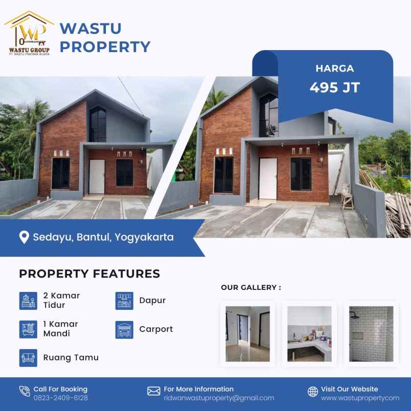 dijual rumah modern siap huni di sedayu bantul