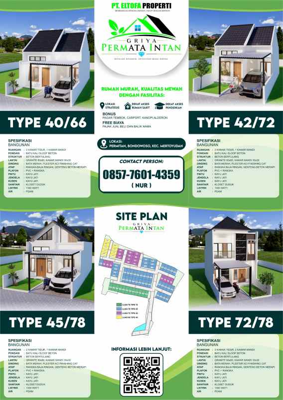 dijual rumah permitan rt rw 006 002