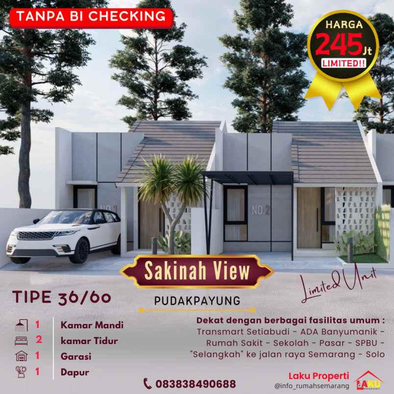 dijual rumah pudakpayung banyumanik