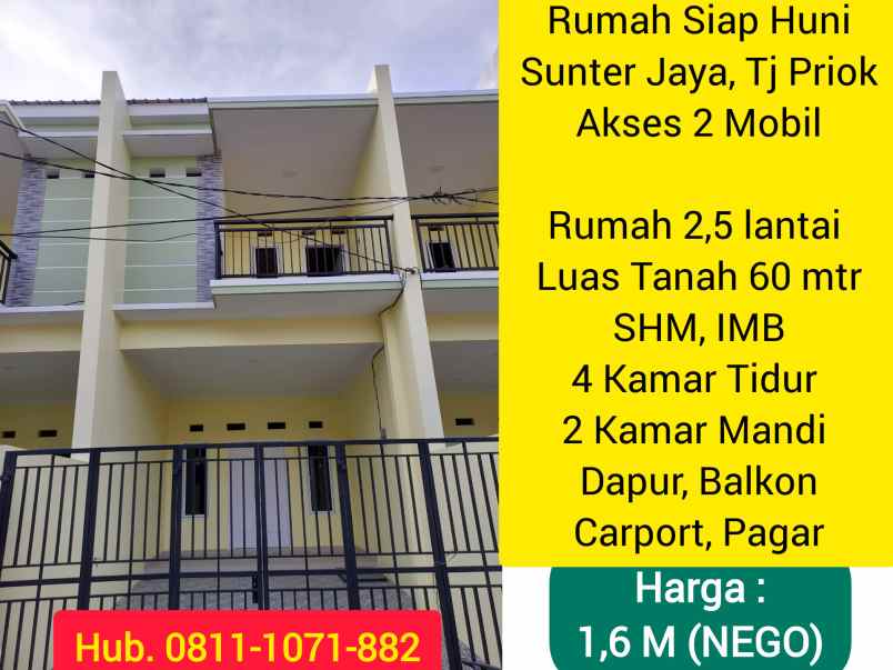 dijual rumah sunter jaya tanjung priok