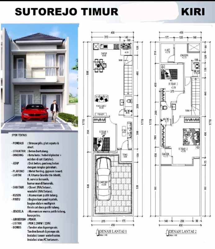 dijual rumah sutorejo timur