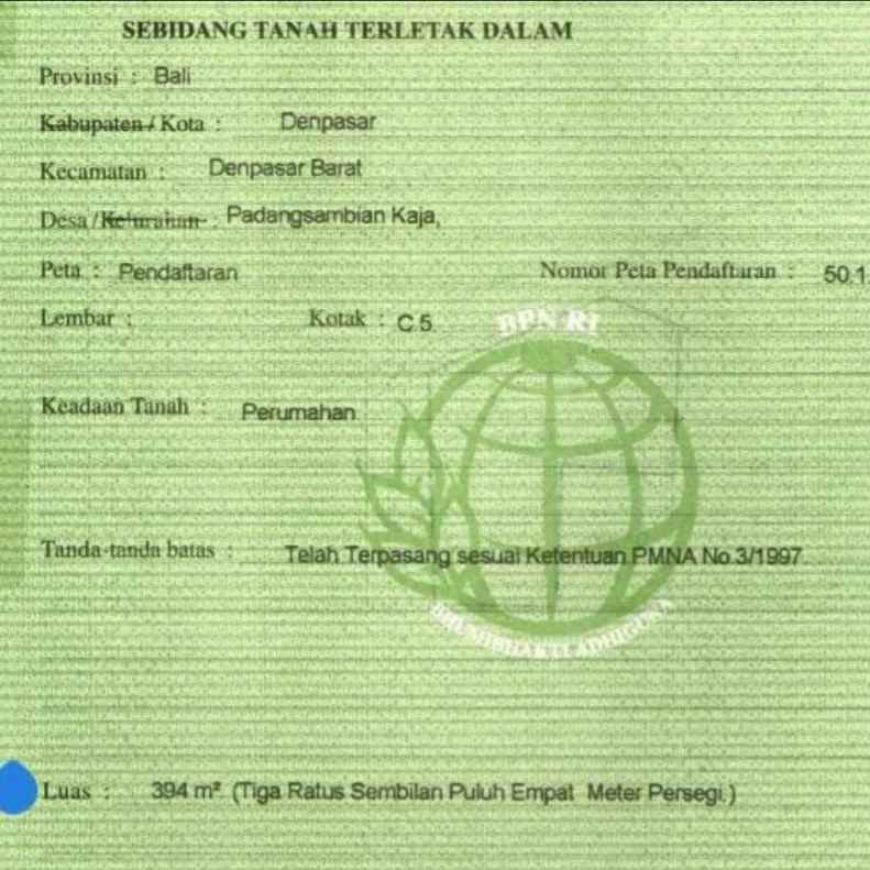 dijual tanah gatsu barat