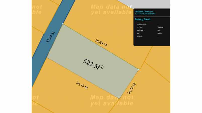 dijual tanah jl permana blok e8