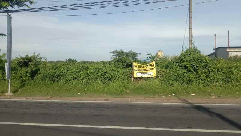 dijual tanah jl raya dengklok