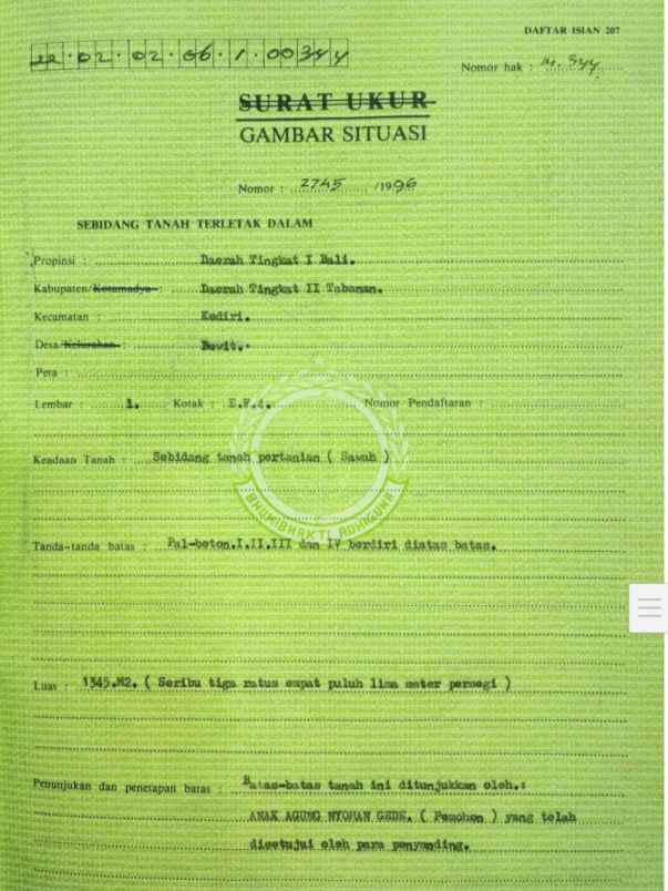 dijual tanah jln raya buwit