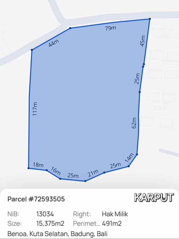 dijual tanah kampial