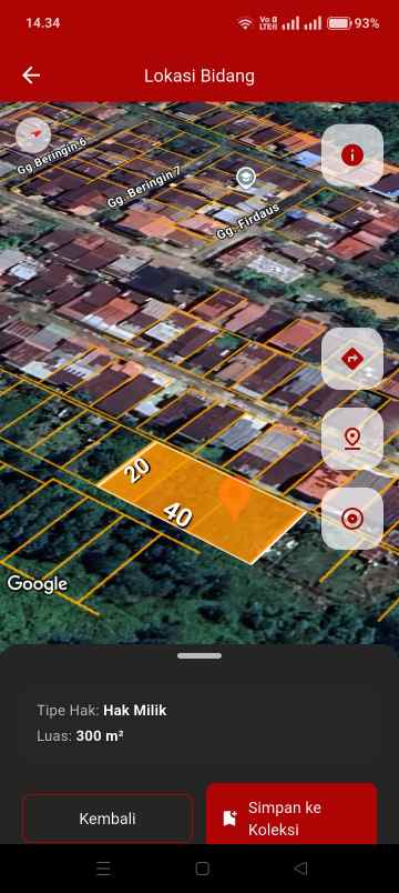 dijual tanah komplek korpri
