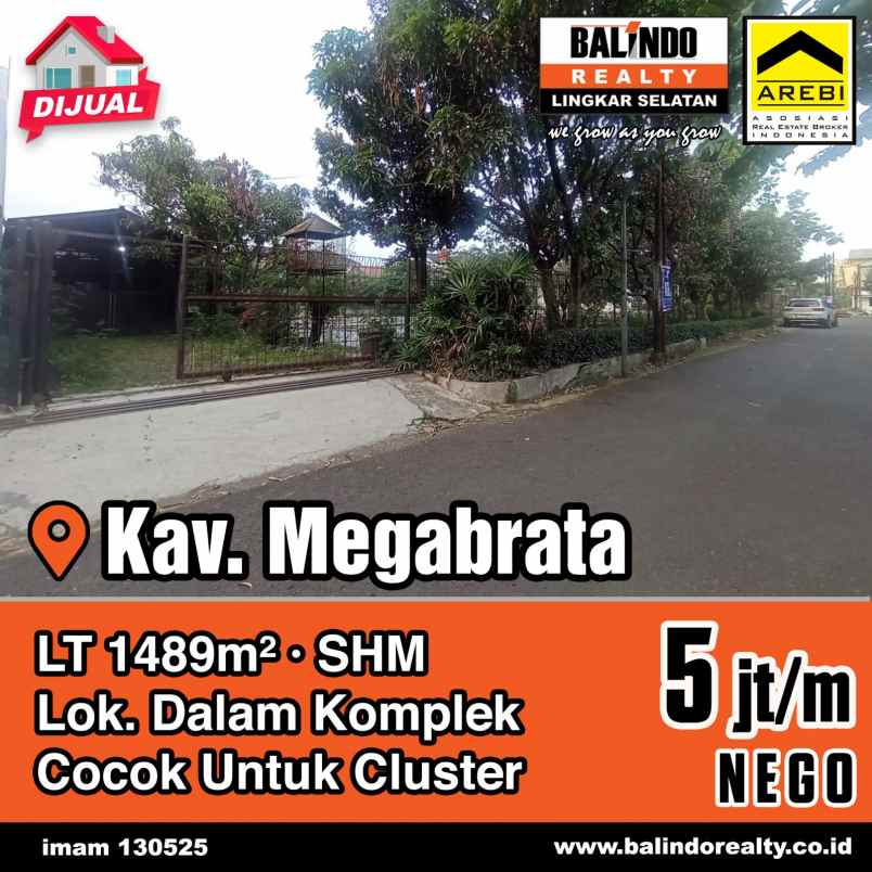 dijual tanah komplek megabrata