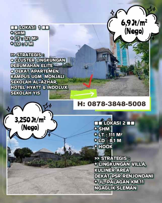 dijual tanah ngaglik sleman