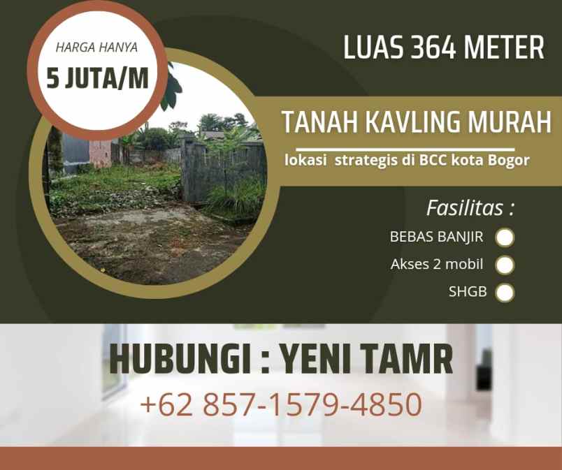 dijual tanah tanah sareal kota bogor