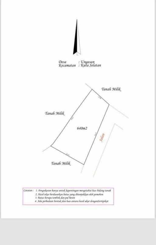 dijual tanah ungasan