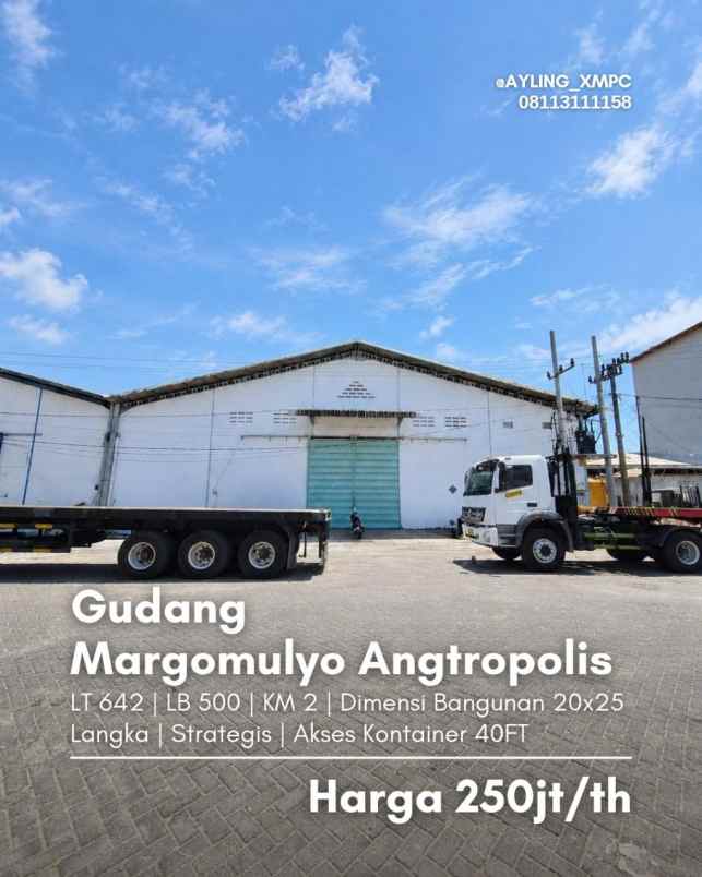 gudang margomulyo angtropolis strategis