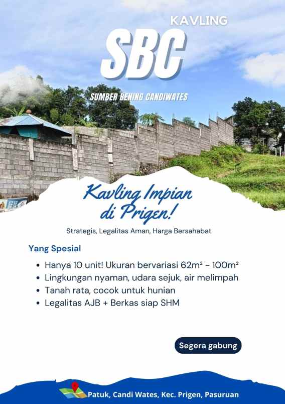 kavling di prigen akses mudah legalitas aman