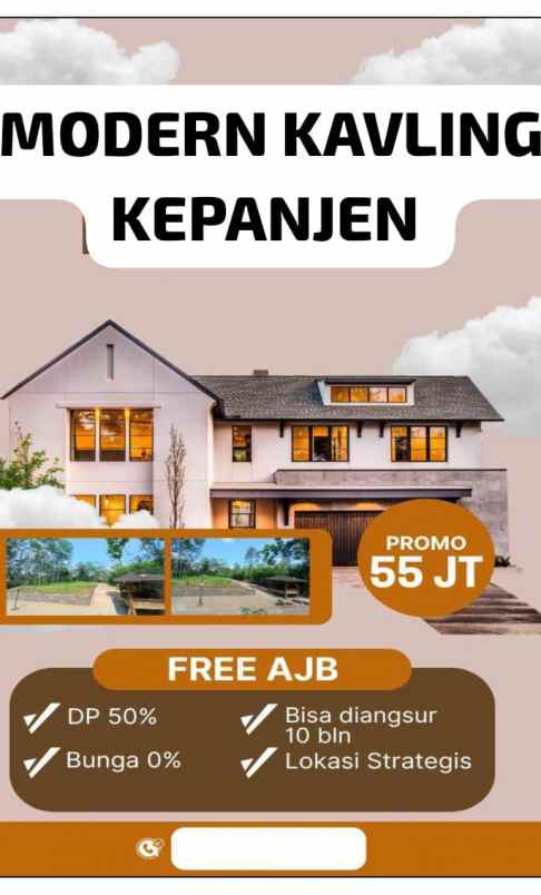 modern tanah kavling kepanjen malang 55 juta