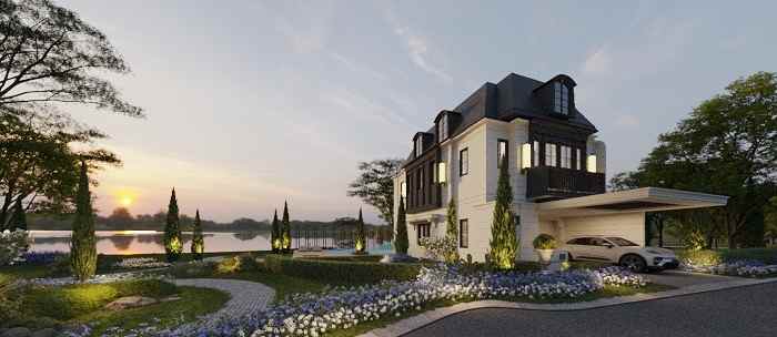 new cluster the allegra casa de lago 2 lantai