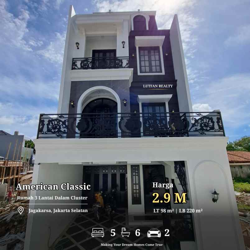 rumah american classic dekat stasiun lenteng agung