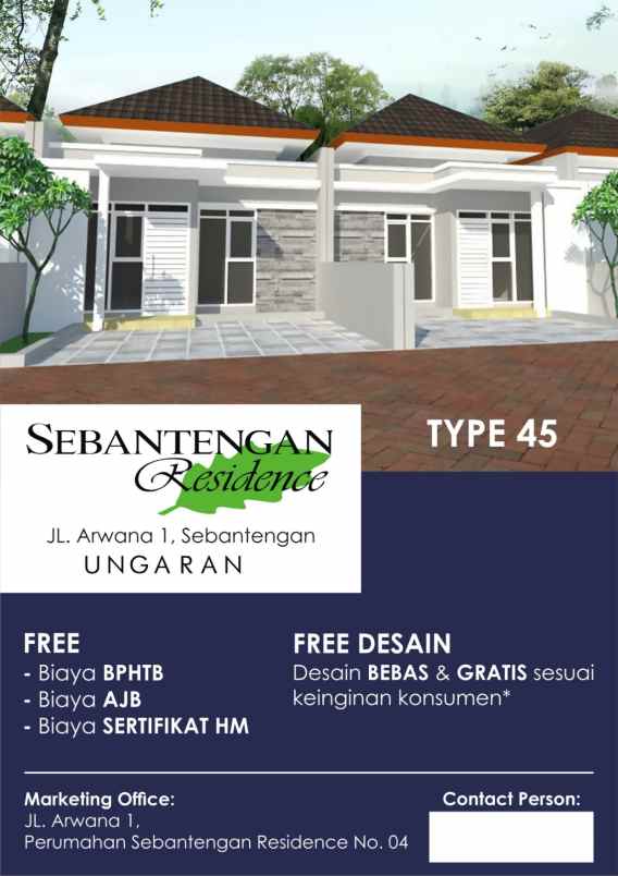 rumah cantik di perum sebantengan residence ungaran