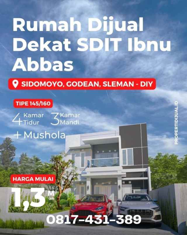 rumah dijual sidomoyo 2 lantai 4 kamar tidur