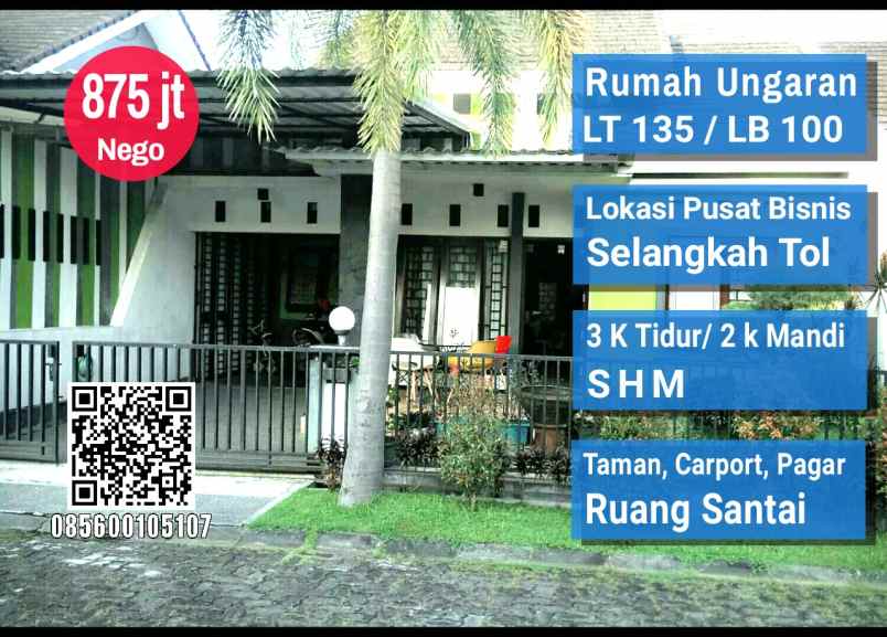 rumah istimewa strategis akses tol ungaran