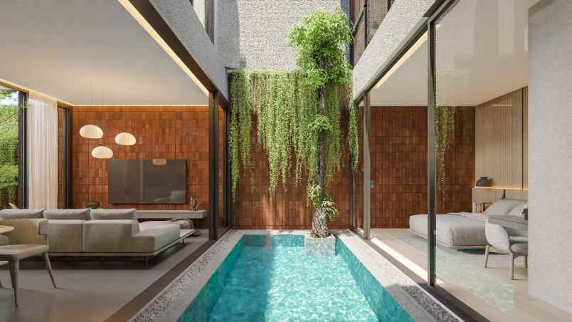 rumah kolam renang pribadi setu tangsel