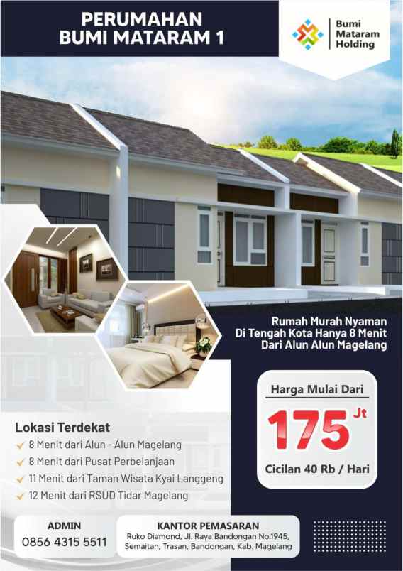 rumah murah 7 menit ke alun alun kota magelang